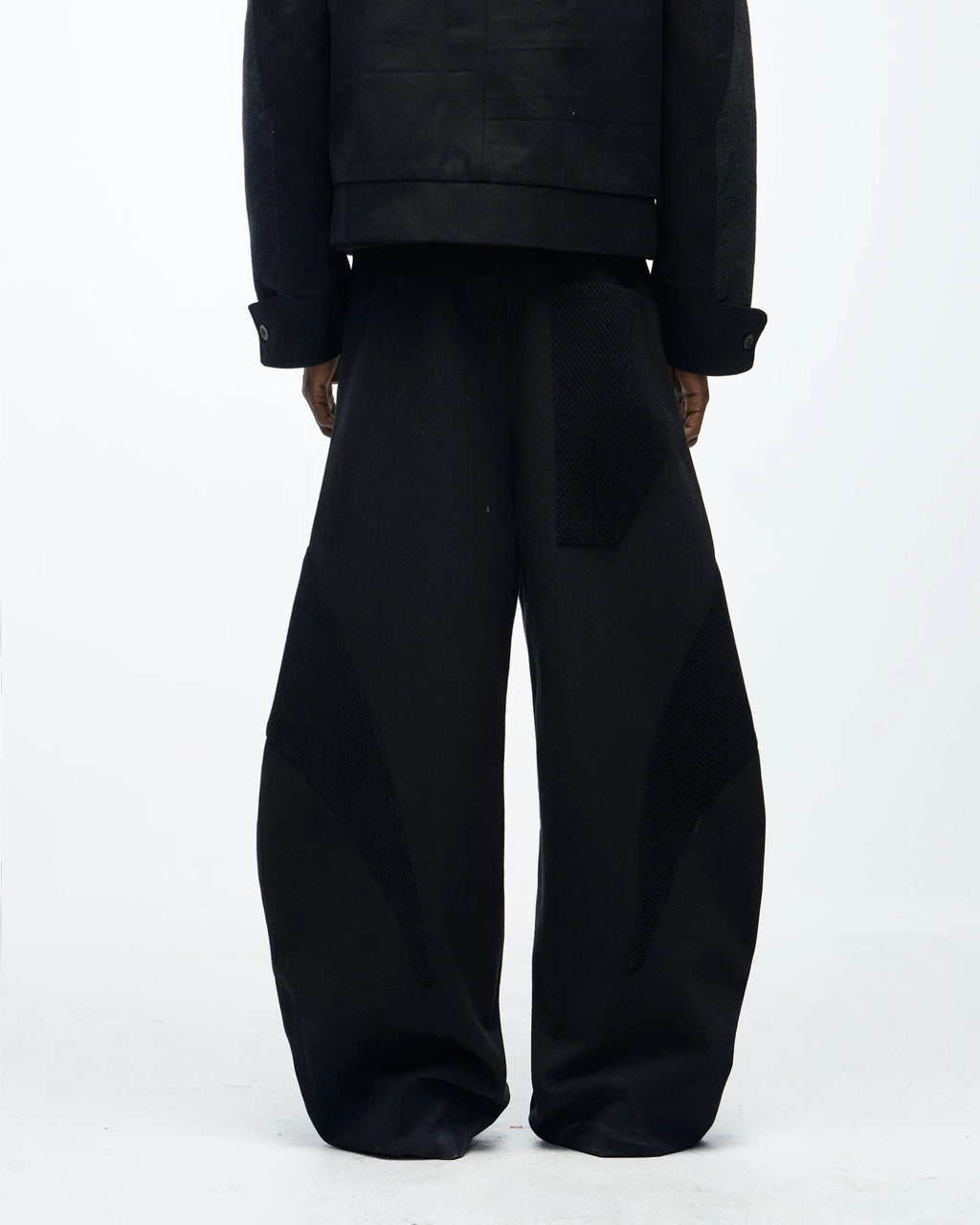 BEVAN UP Curved Zip Baggy Tech Pants koku0016