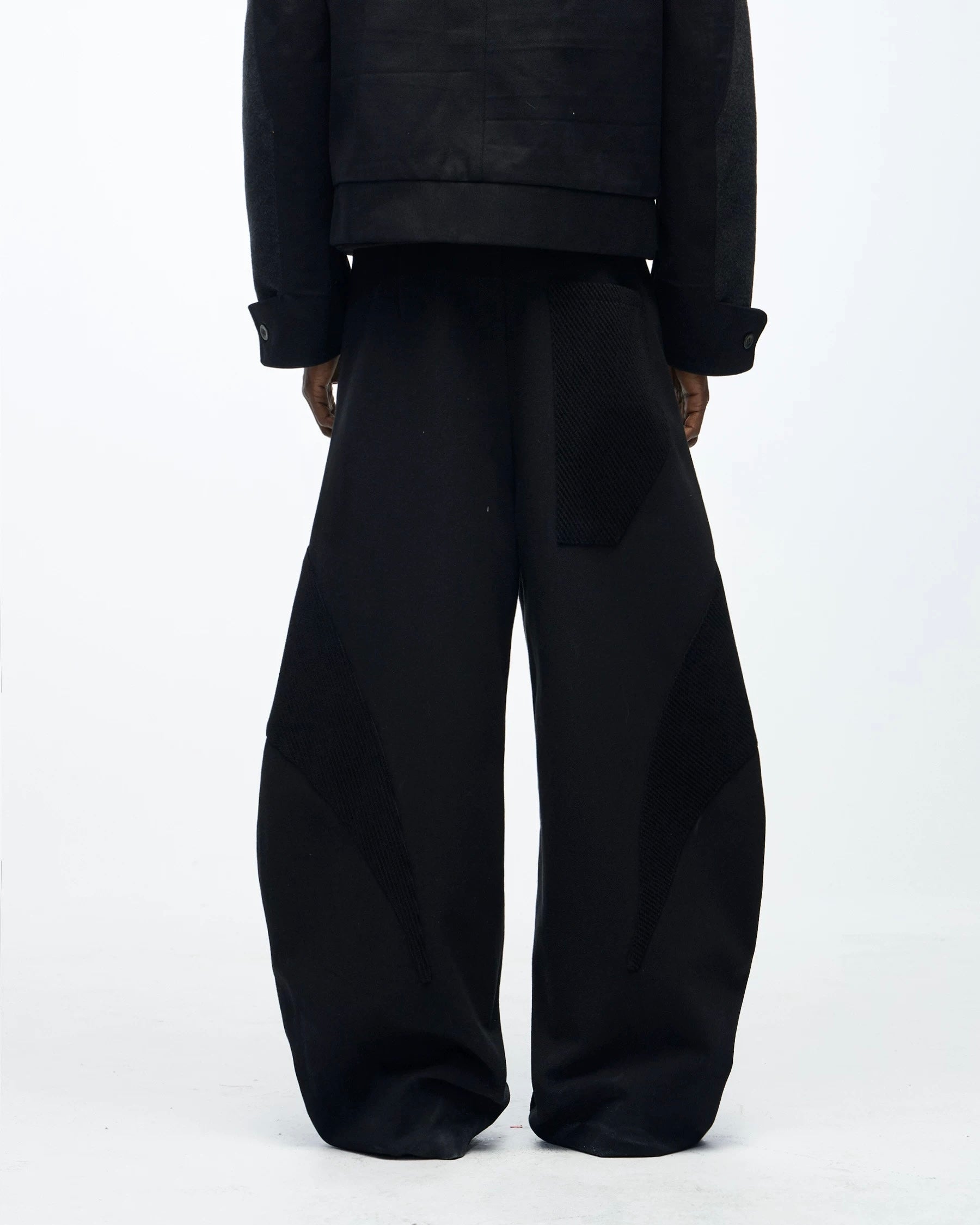 BEVAN UP Curved Zip Baggy Tech Pants koku0016