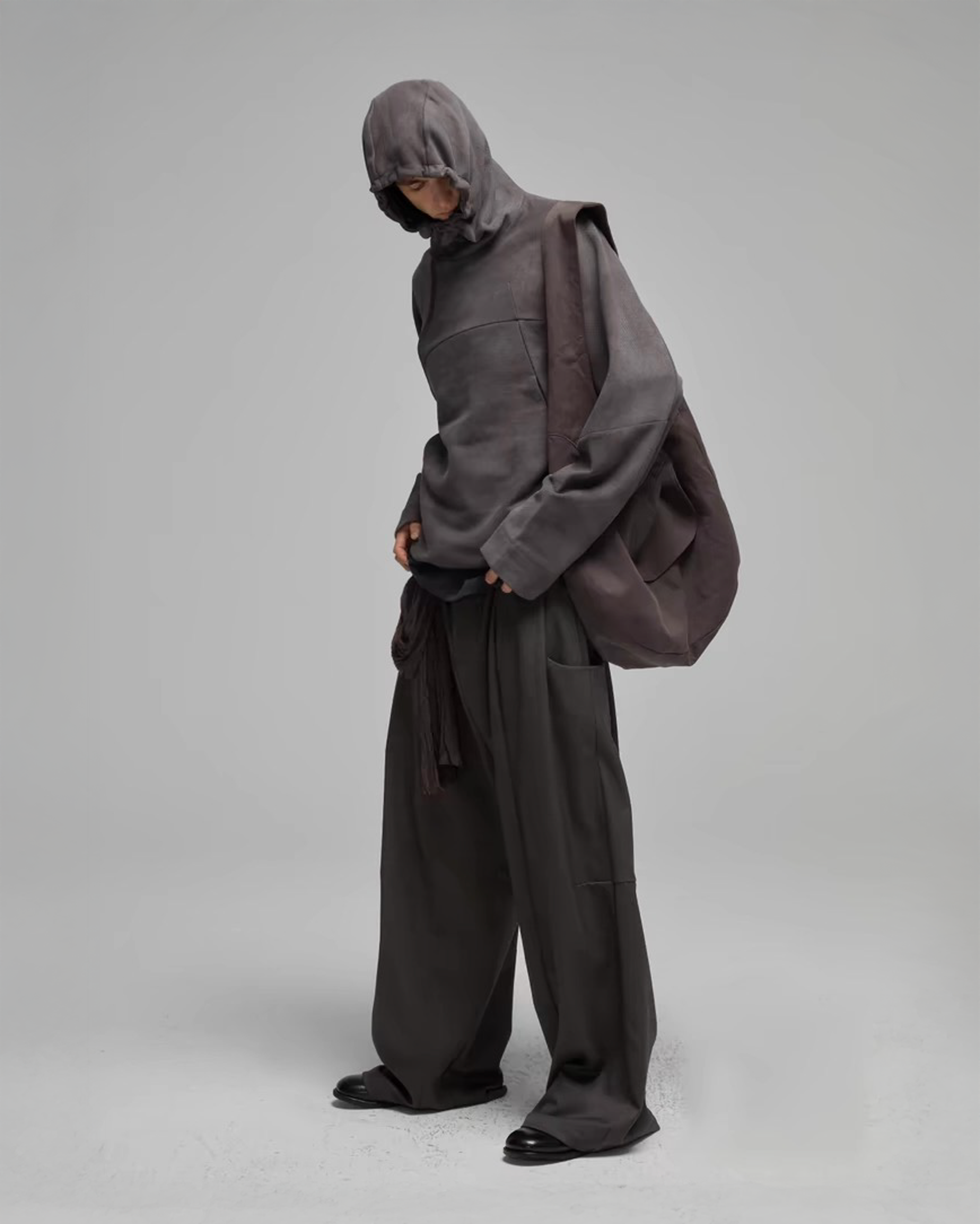 DECESOLO 2-pleat side pocket wide pants koku0017