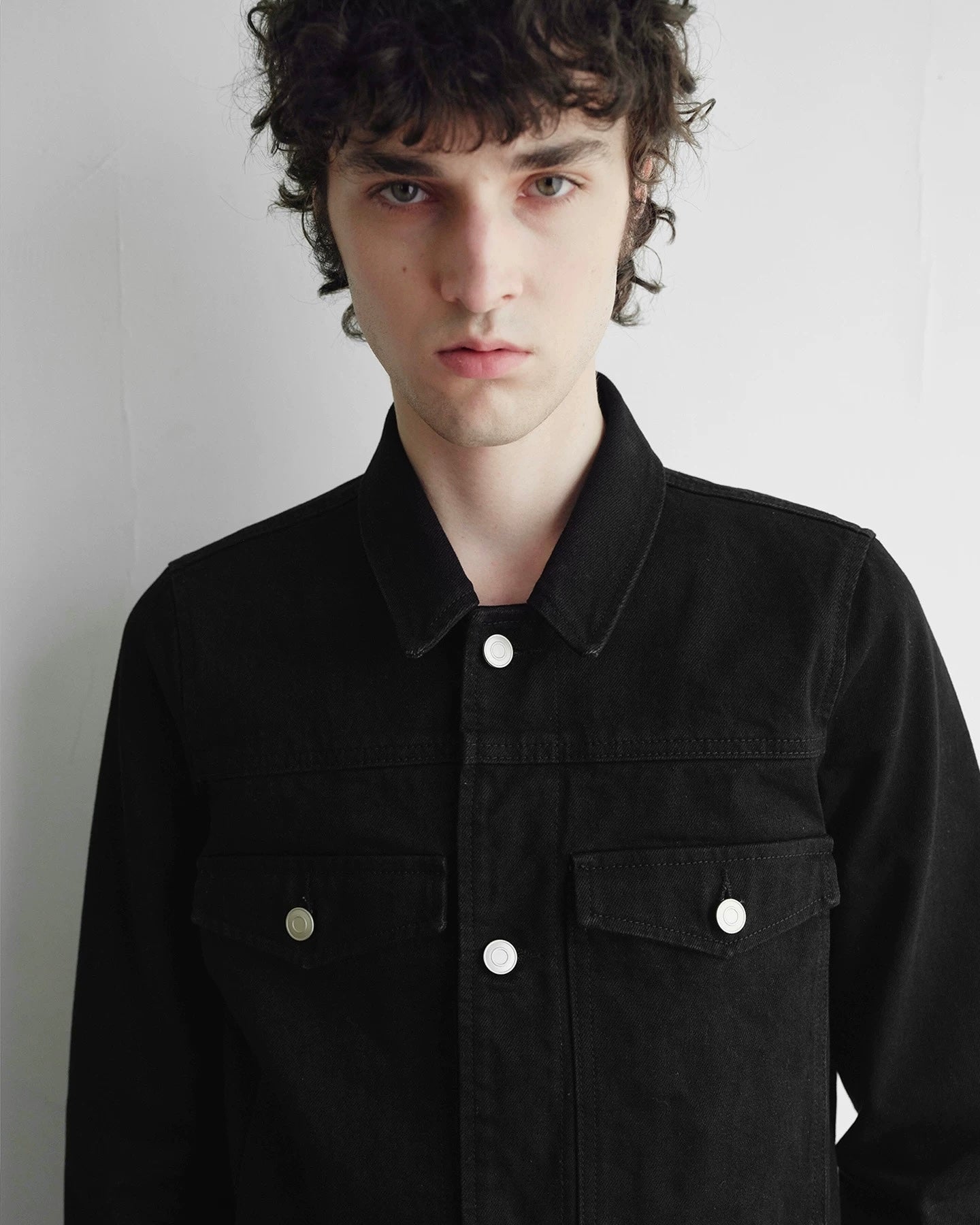 Slight Vogue Cropped Black Denim Jacket koku0020