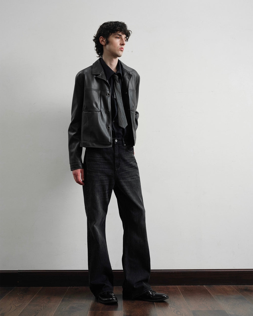 Slight Vogue Leather Trucker Jacket koku0021