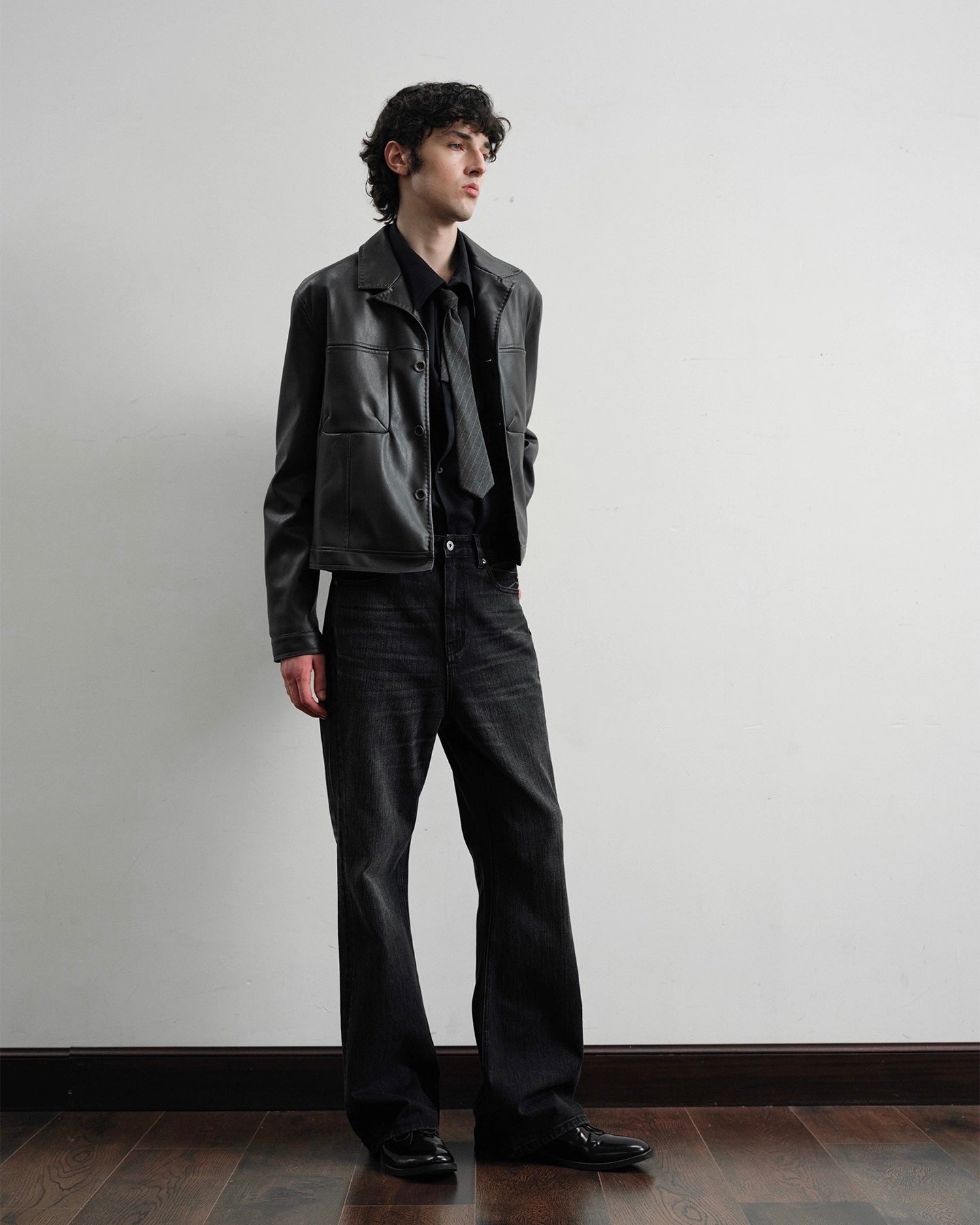 Slight Vogue Leather Trucker Jacket koku0021