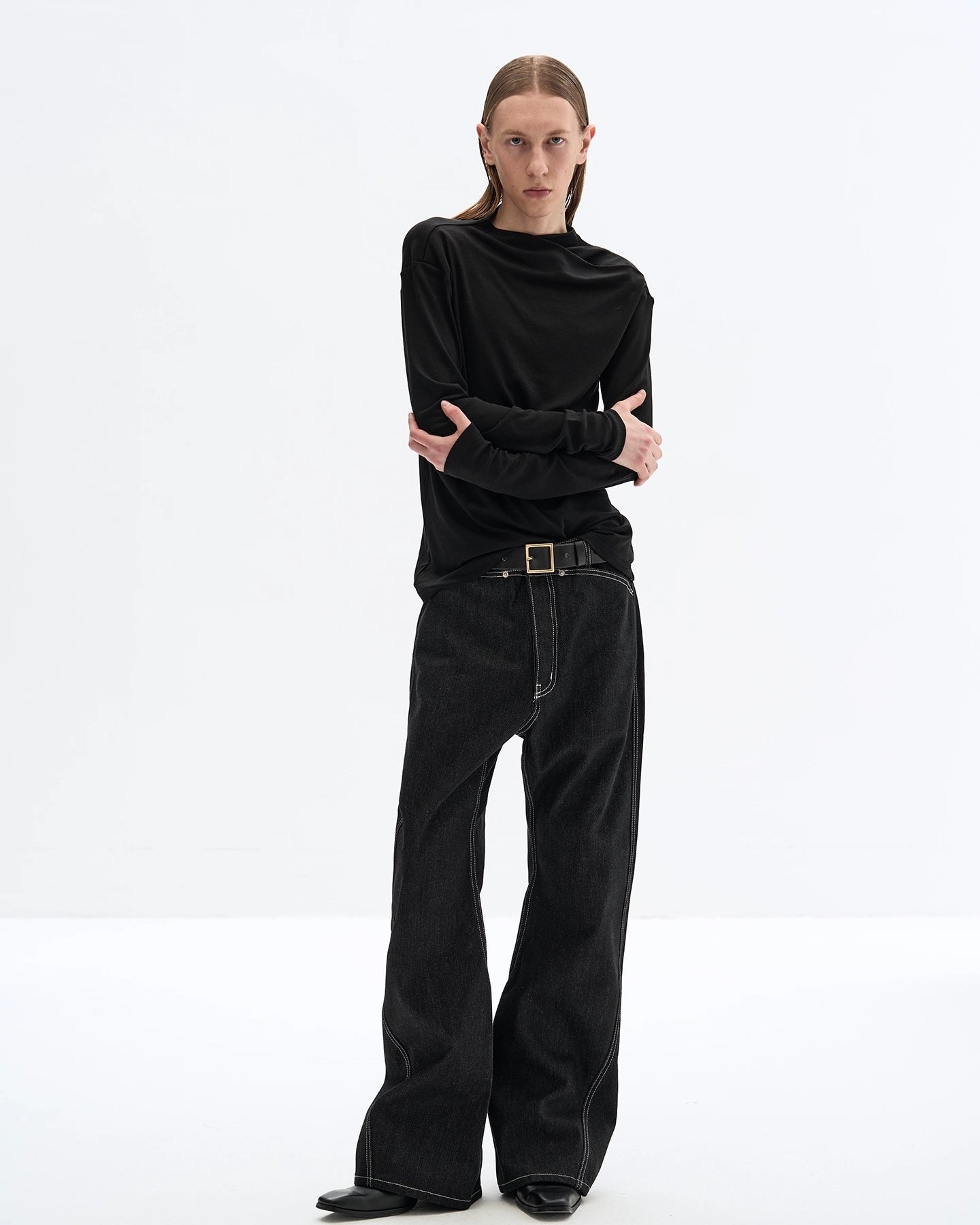 Slight Vogue Tight Fit Long Sleeve Tee koku0022