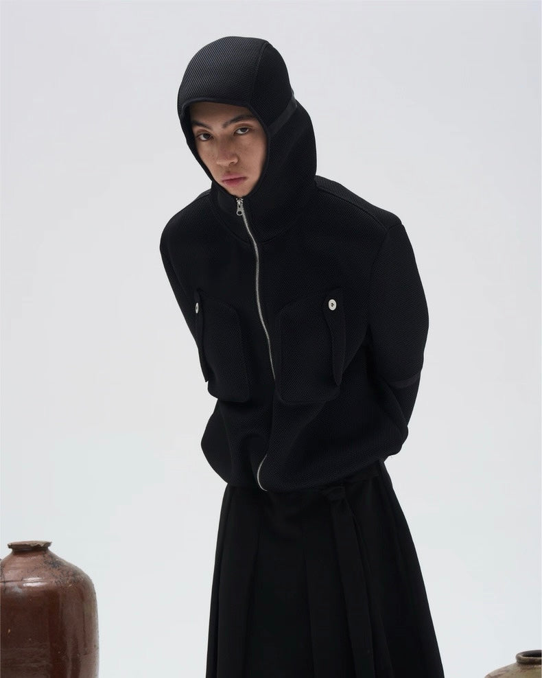 7440 37 1 Zip-up Hooded Blouson koku0023