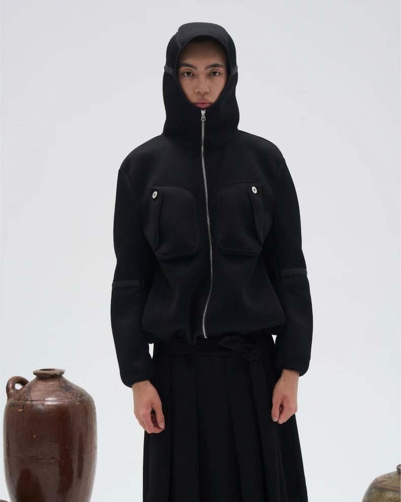 7440 37 1 Zip-up Hooded Blouson koku0023