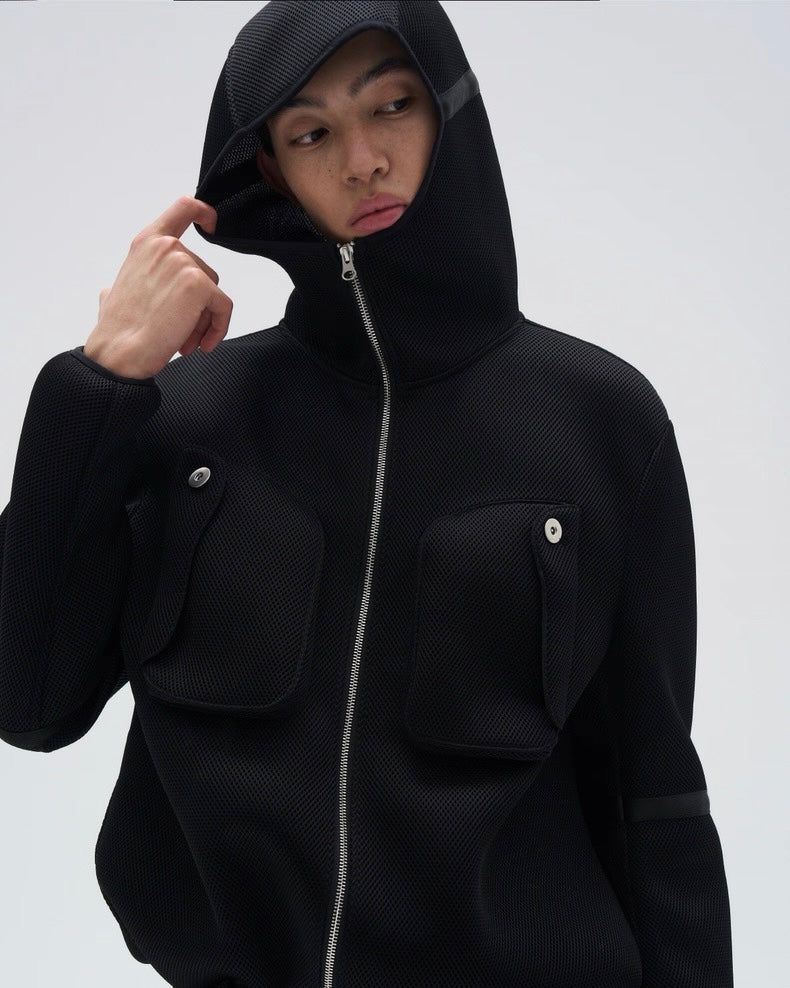 7440 37 1 Zip-up Hooded Blouson koku0023