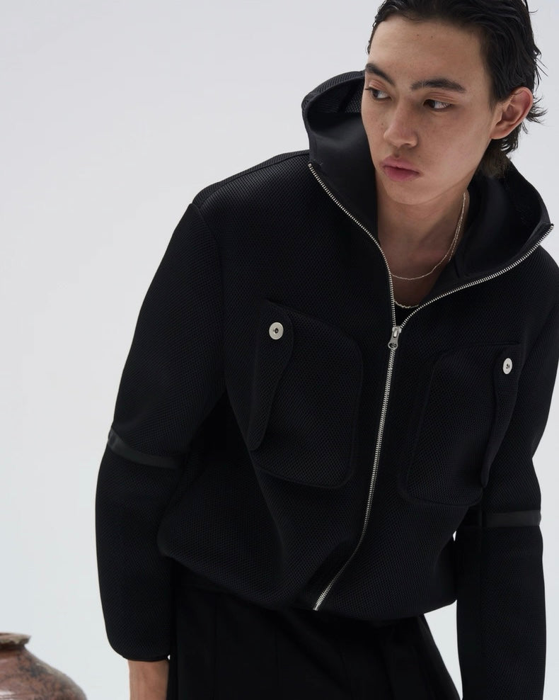 7440 37 1 Zip-up Hooded Blouson koku0023