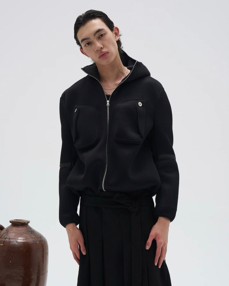 7440 37 1 Zip-up Hooded Blouson koku0023