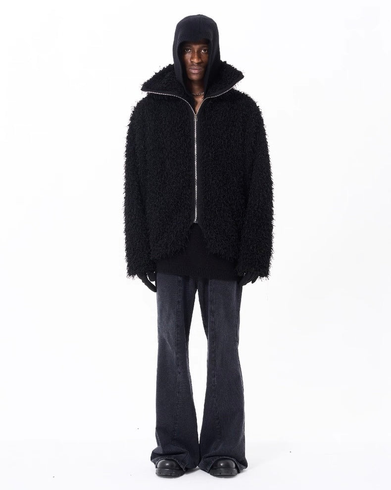 7440 37 1 High-neck Fur Blouson koku0024