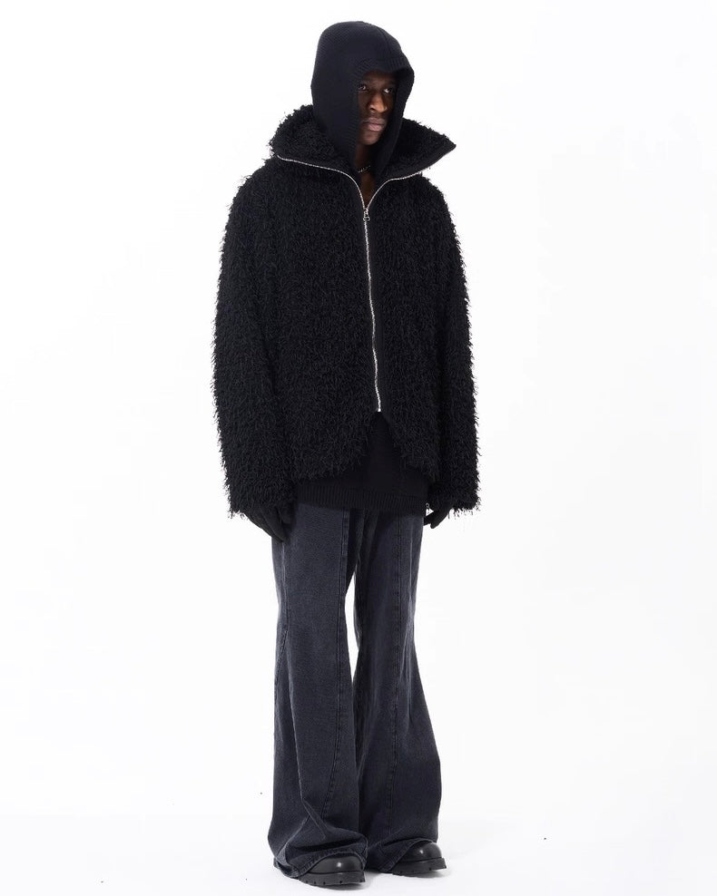 7440 37 1 High-neck Fur Blouson koku0024