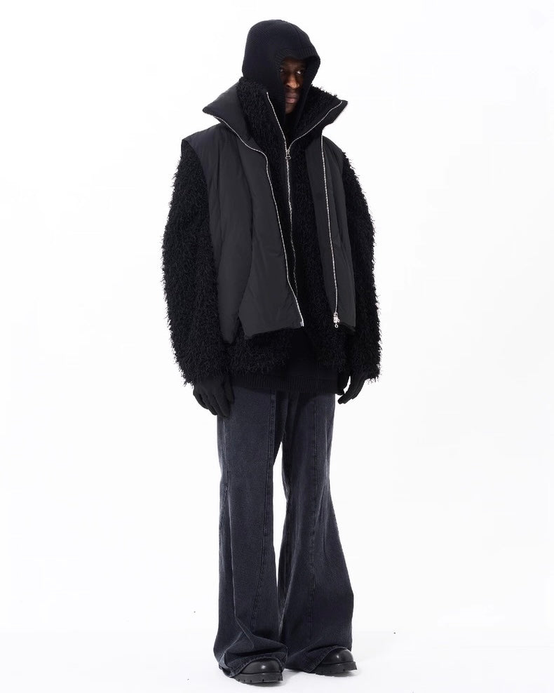 7440 37 1 High-neck Fur Blouson koku0024