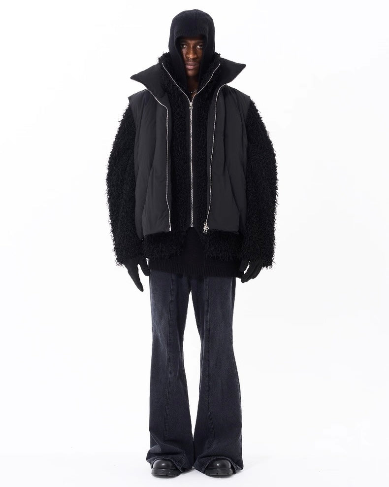 7440 37 1 High-neck Fur Blouson koku0024