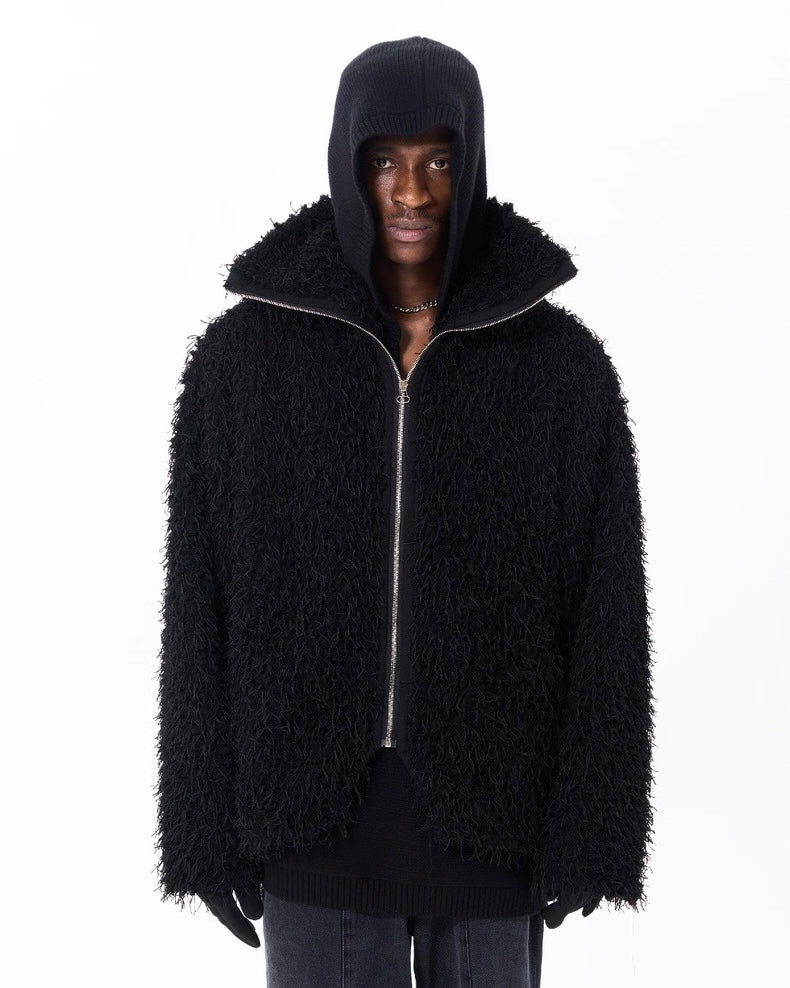 7440 37 1 High-neck Fur Blouson koku0024