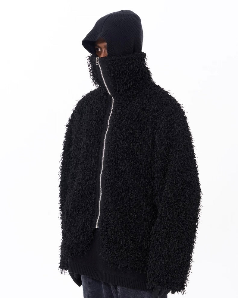 7440 37 1 High-neck Fur Blouson koku0024