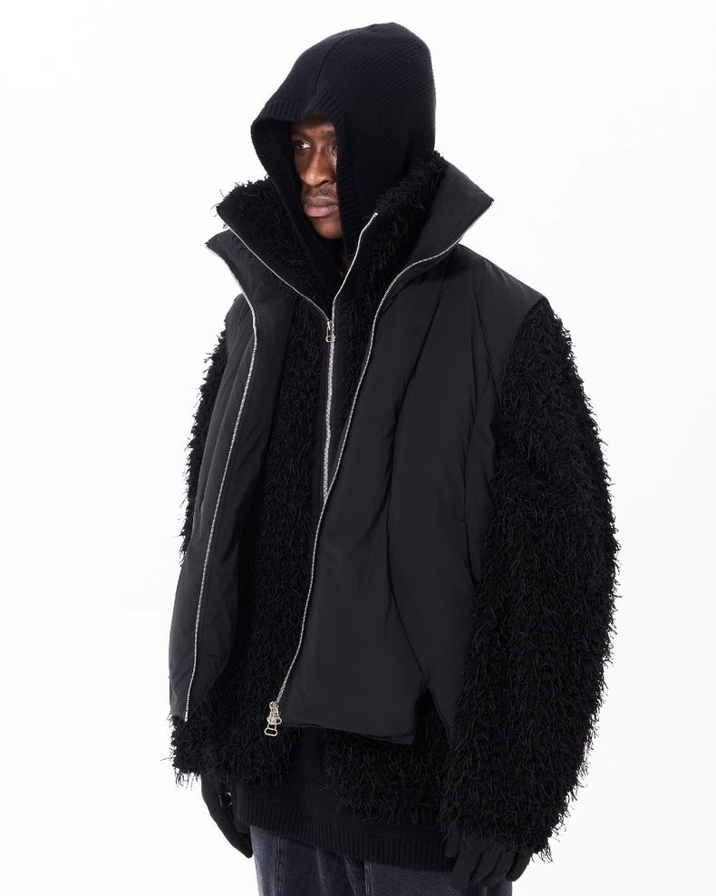 7440 37 1 High-neck Fur Blouson koku0024