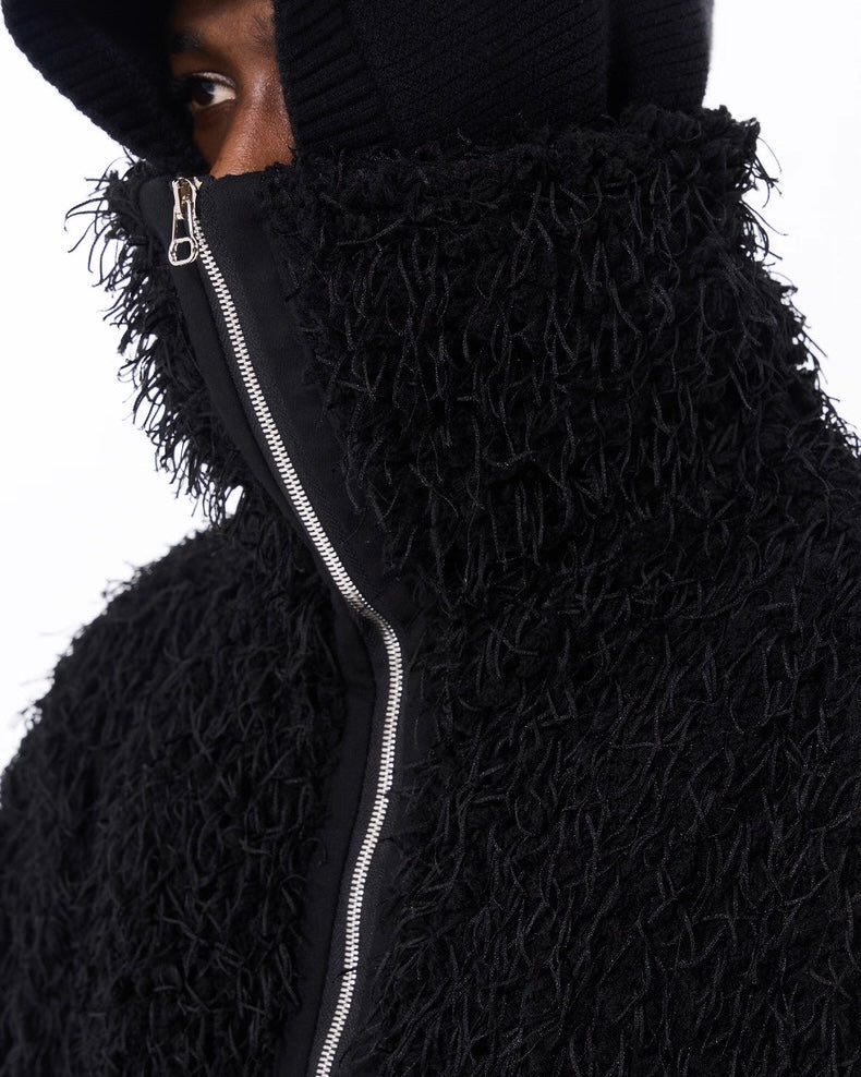 7440 37 1 High-neck Fur Blouson koku0024