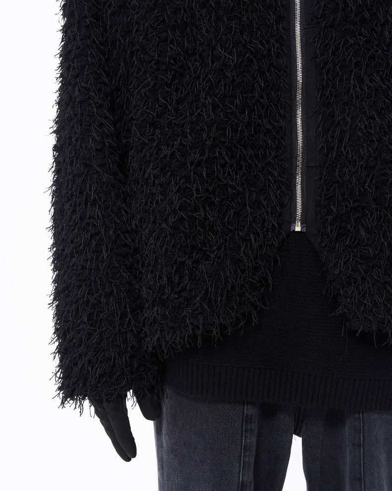 7440 37 1 High-neck Fur Blouson koku0024