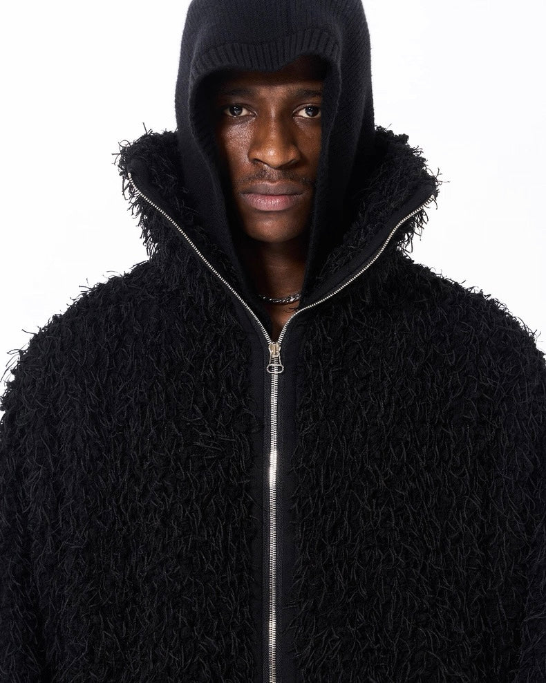 7440 37 1 High-neck Fur Blouson koku0024