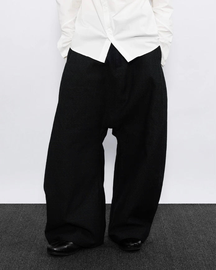 7440 37 1 Black Baggy Denim Pants koku0026