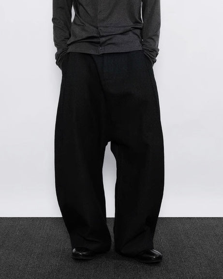 7440 37 1 Black Baggy Denim Pants koku0026