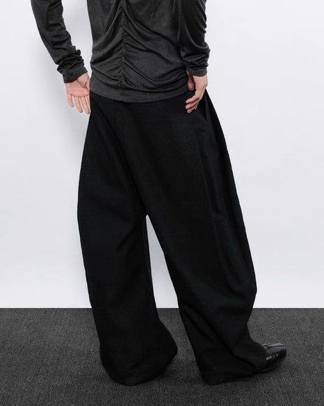 7440 37 1 Black Baggy Denim Pants koku0026