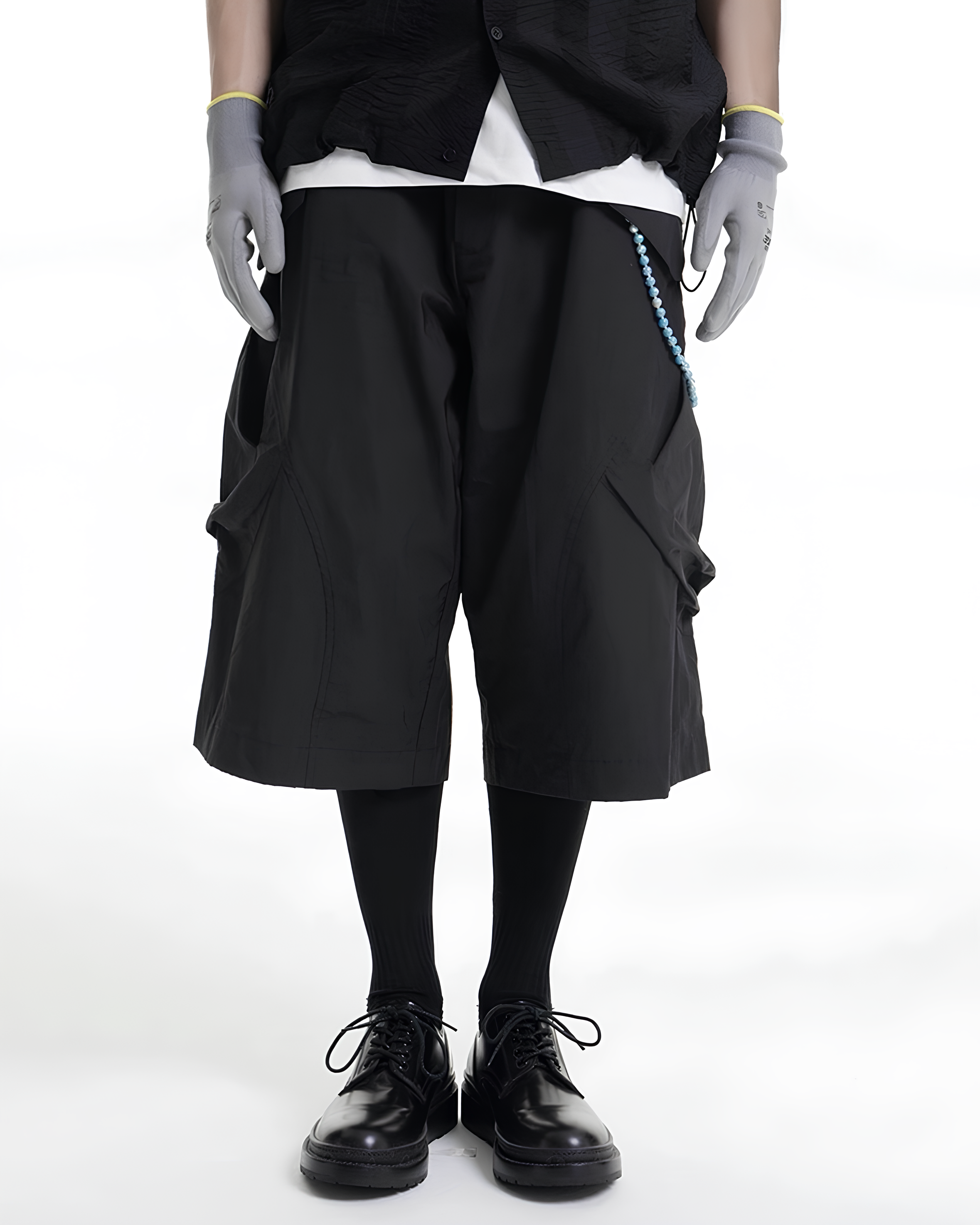 Curved Cargo Cropped Pants koku0042