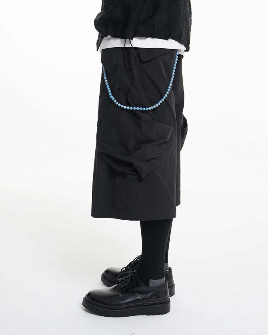 Curved Cargo Cropped Pants koku0042