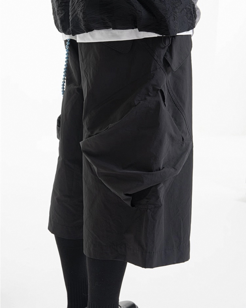 Curved Cargo Cropped Pants koku0042