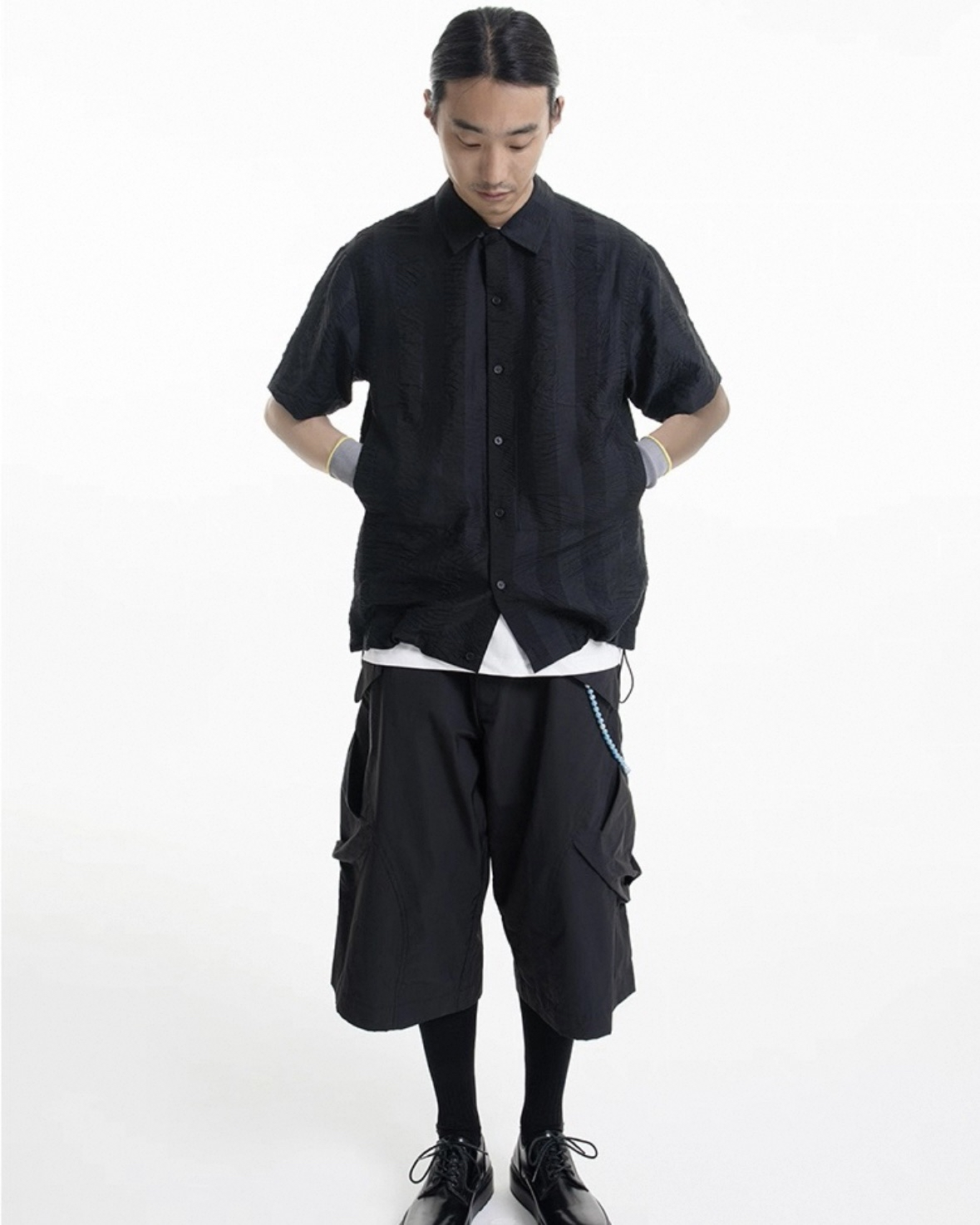 Curved Cargo Cropped Pants koku0042