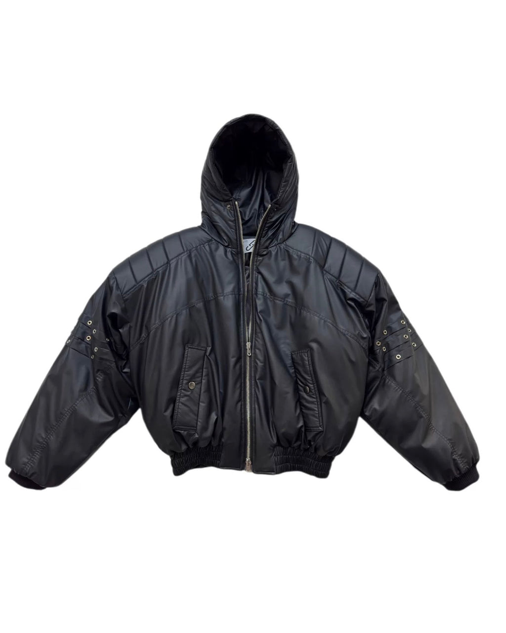 Armored PU Hooded Jacket koku0053