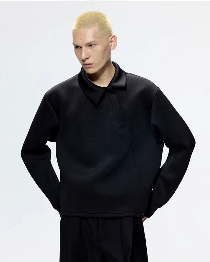 Asym Collar Air Cotton Sweatshirt koku0064