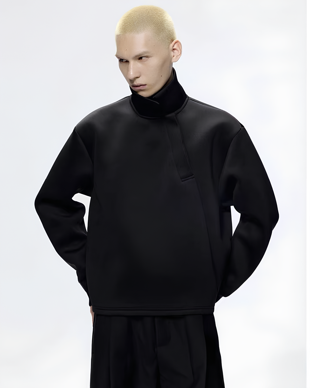 Asym Collar Air Cotton Sweatshirt koku0064