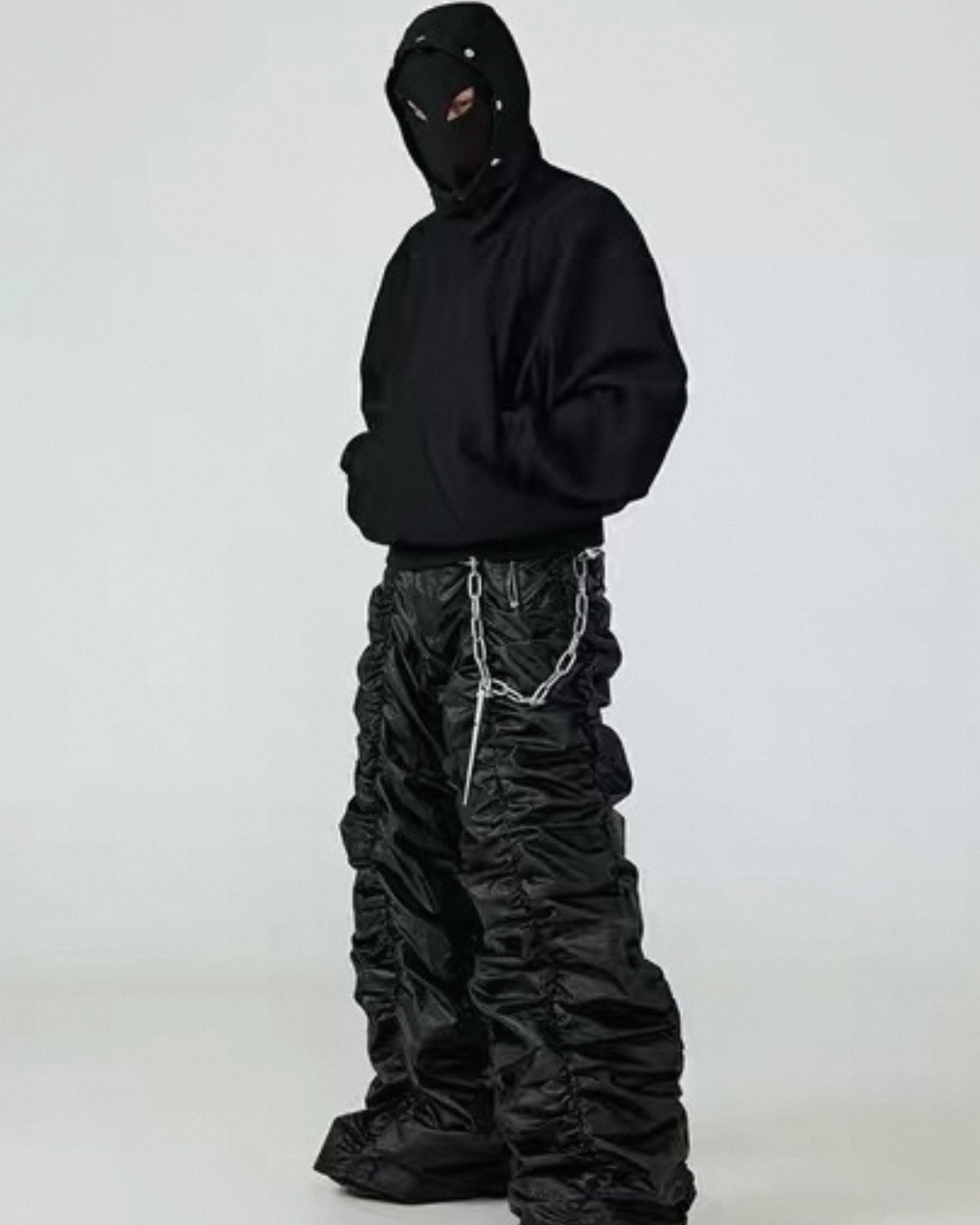 Mask Studded Hoodie koku0065