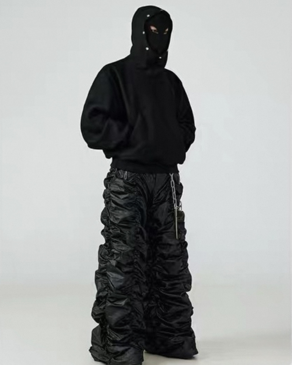 Mask Studded Hoodie koku0065