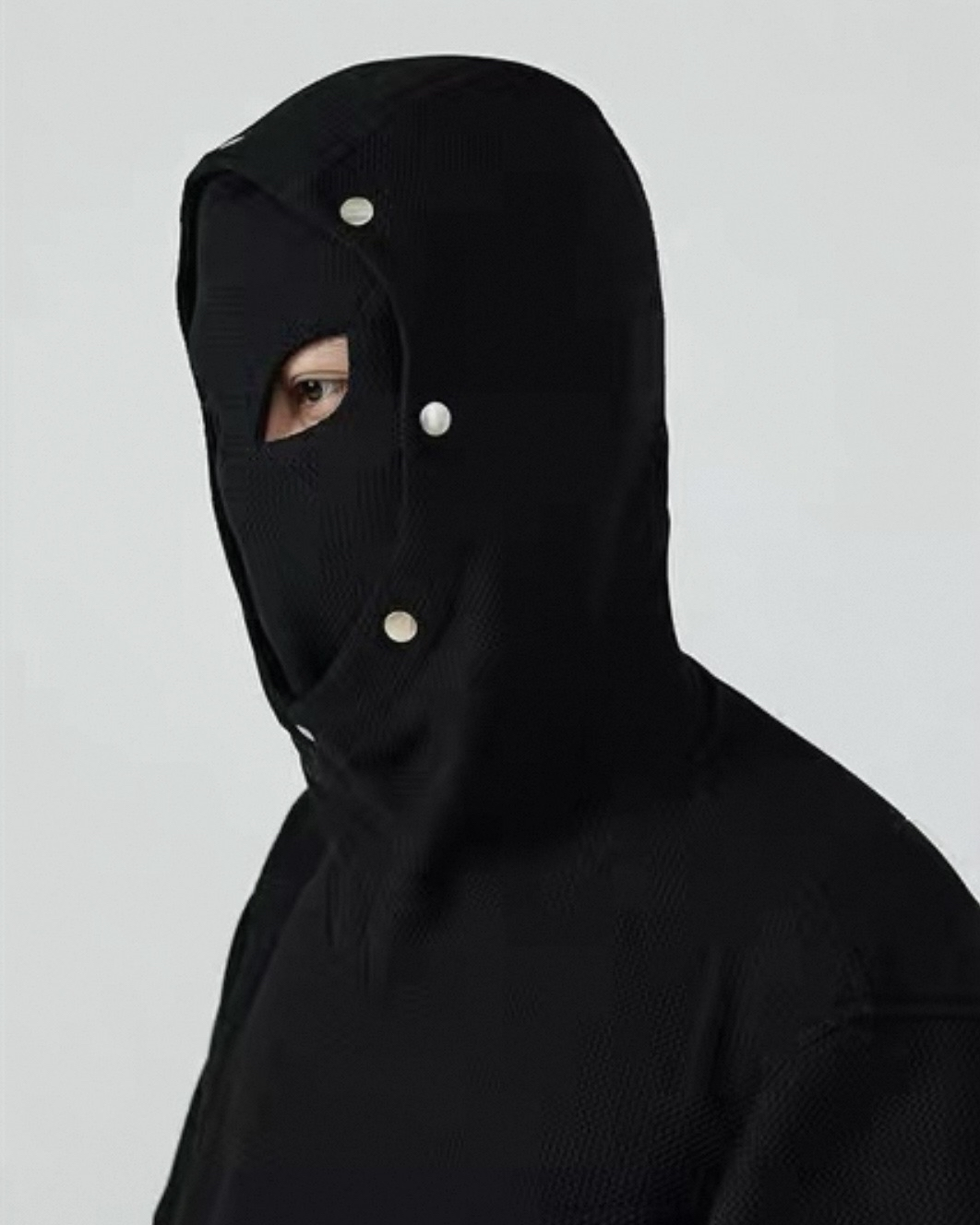 Mask Studded Hoodie koku0065
