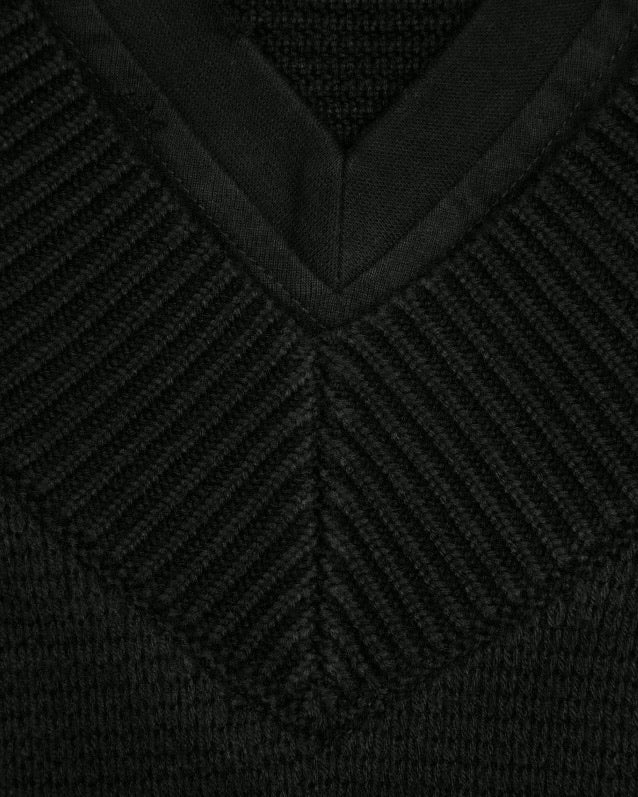 “Staff Uniform” Double-Layer V-Neck Knit Sweater koku0071