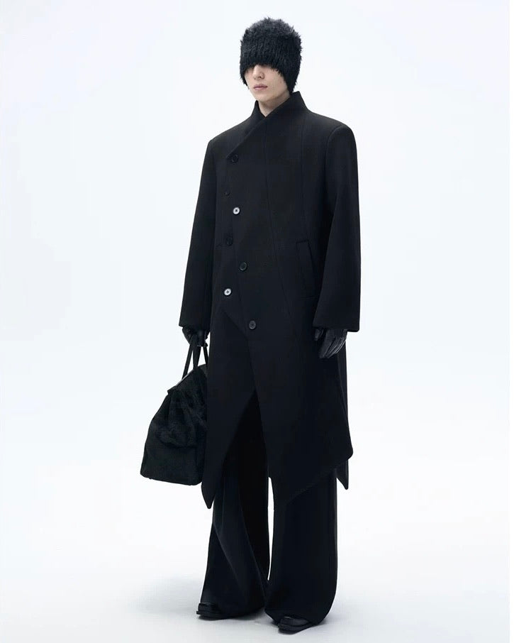 Asymmetry Wool Coat koku0072