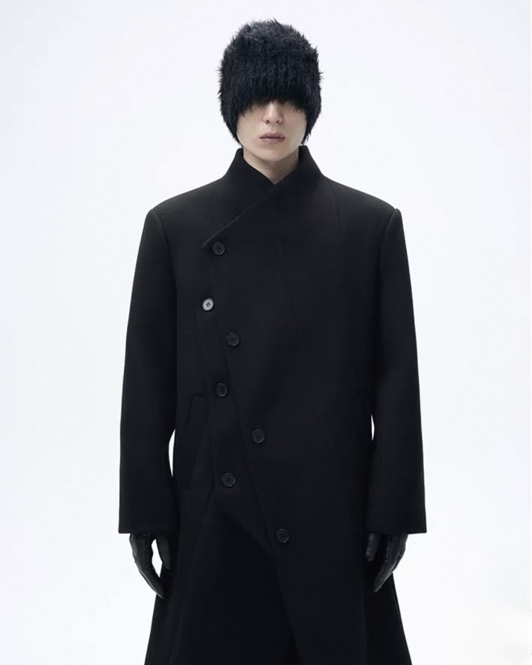 Asymmetry Wool Coat koku0072