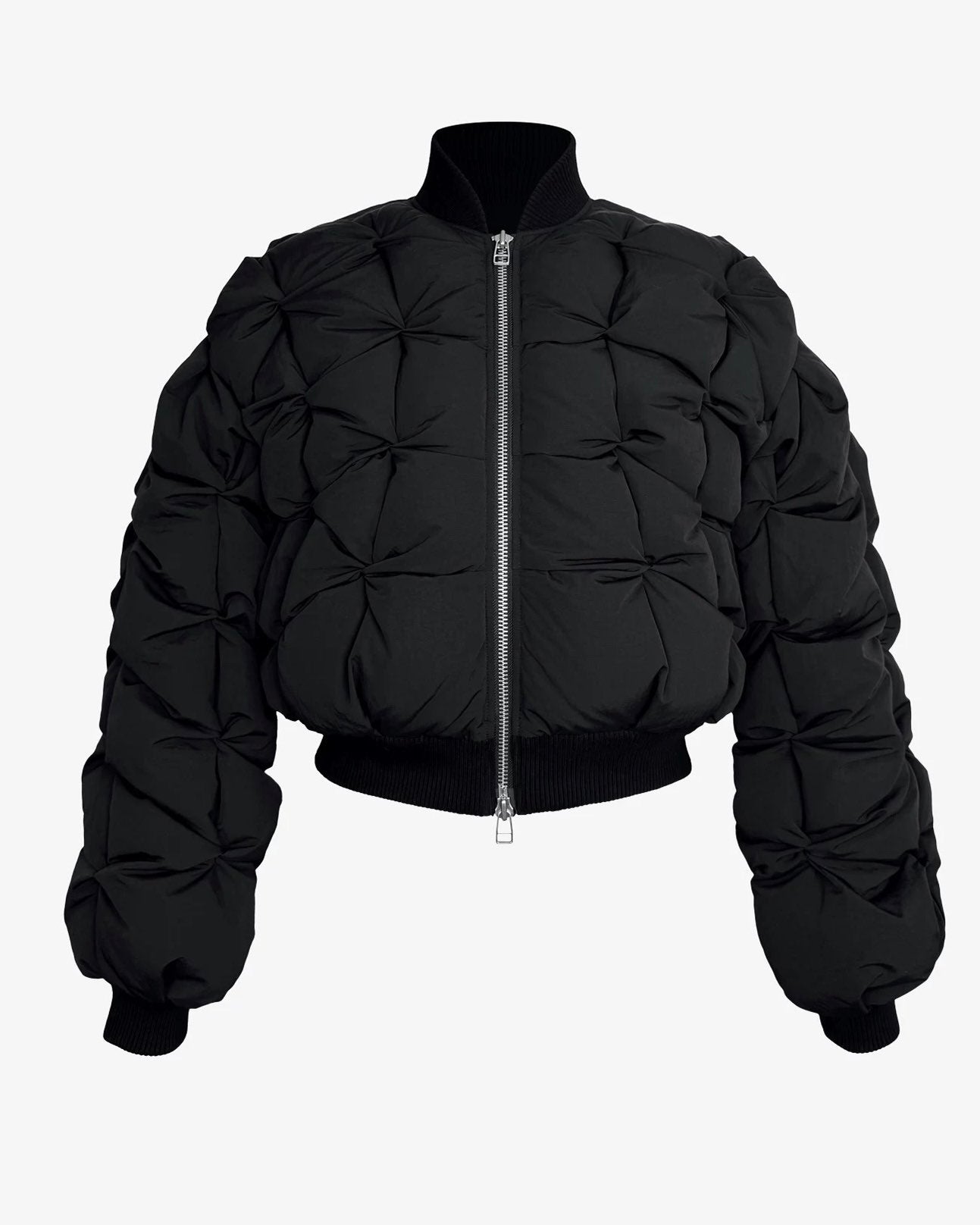 Knotted Structure Down Bomber Jacket koku0078