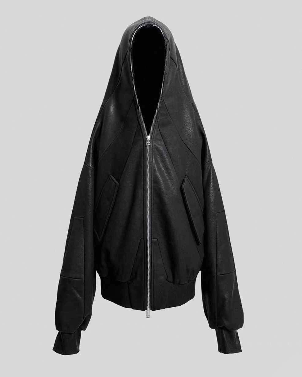 Waxed Knit Hooded Jacket koku0079