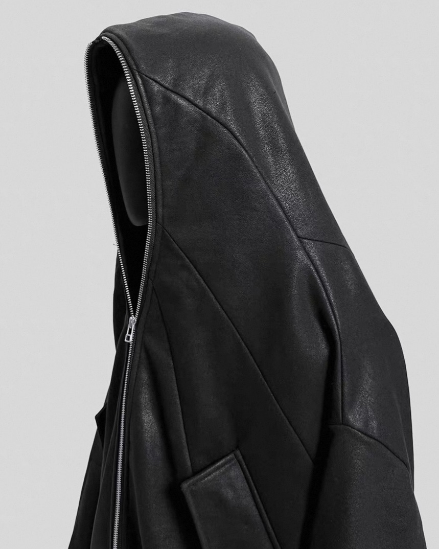 Waxed Knit Hooded Jacket koku0079