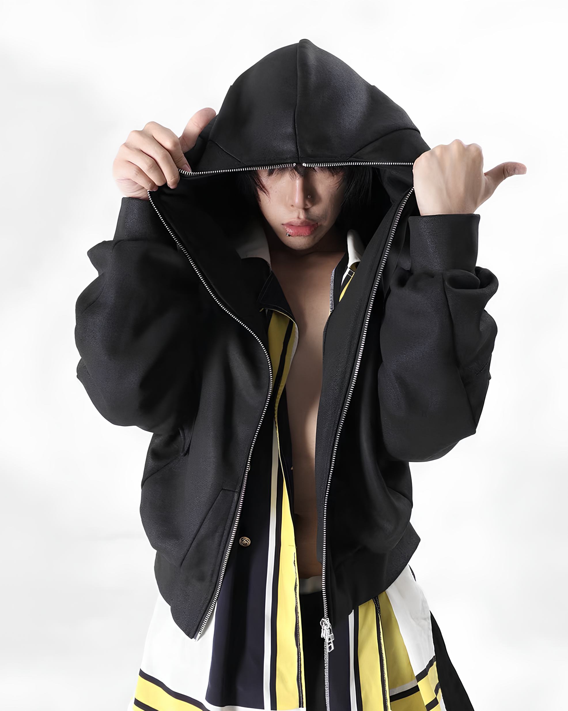 Waxed Knit Hooded Jacket koku0079