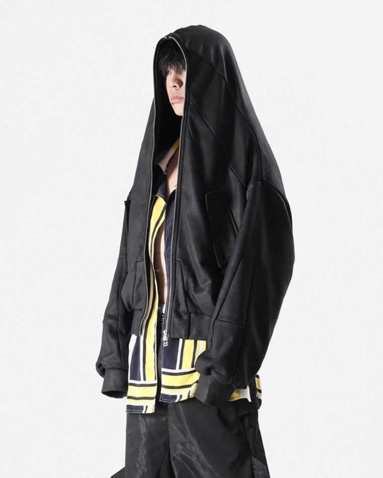 Waxed Knit Hooded Jacket koku0079