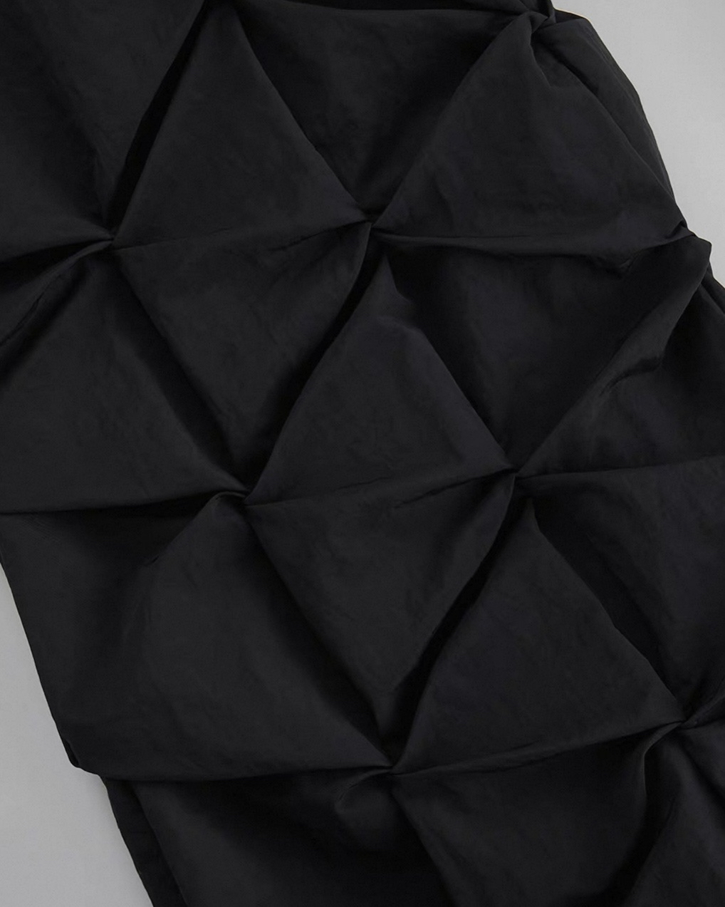 Knotted Structure Wide-Leg Nylon Pants koku0080