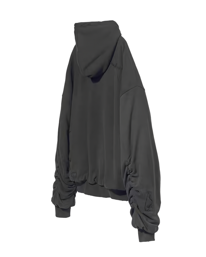 Distressed Cotton Sweatshirt Jacket koku0089