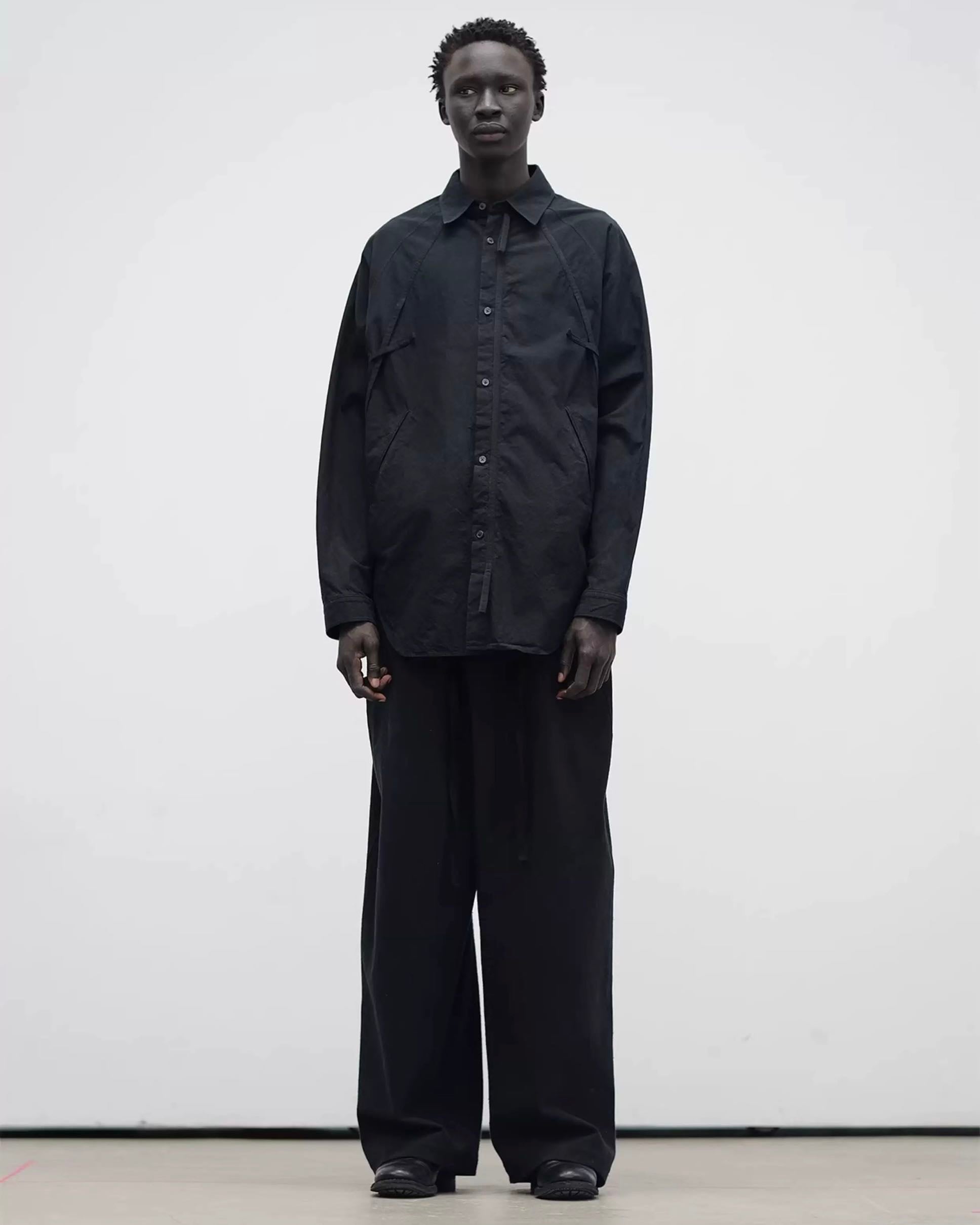 raglan sleeve belted shirt koku0094