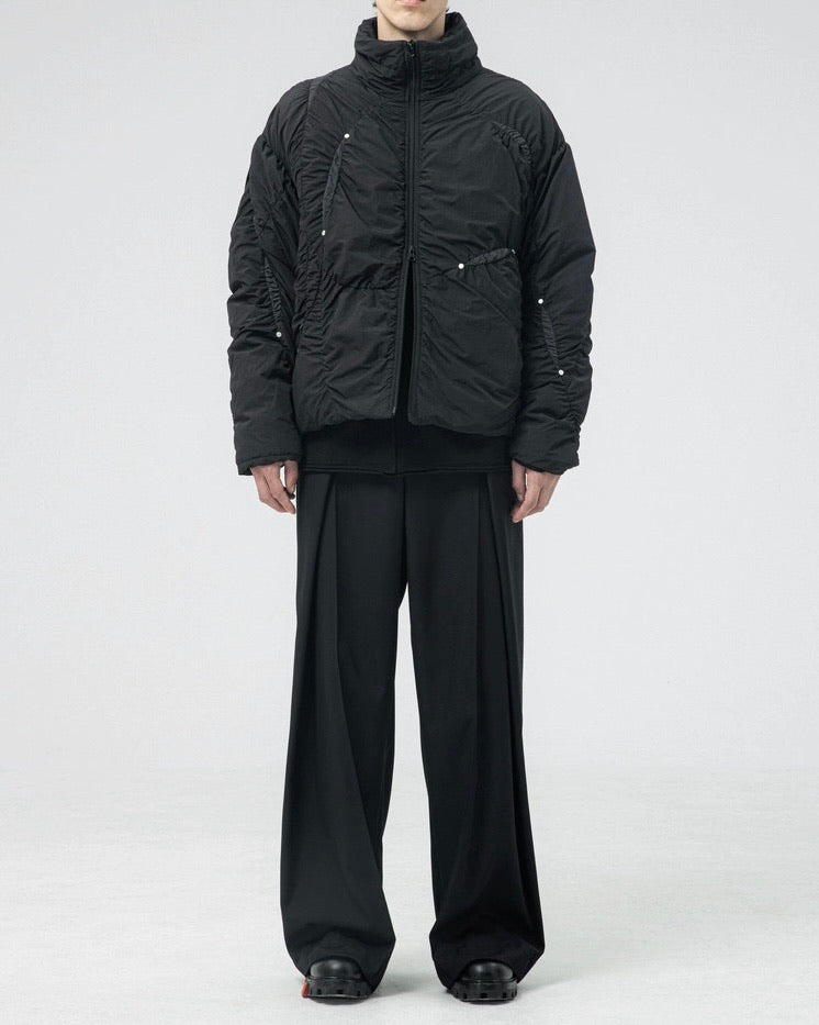 Curved Panel Cotton Coat koku0095