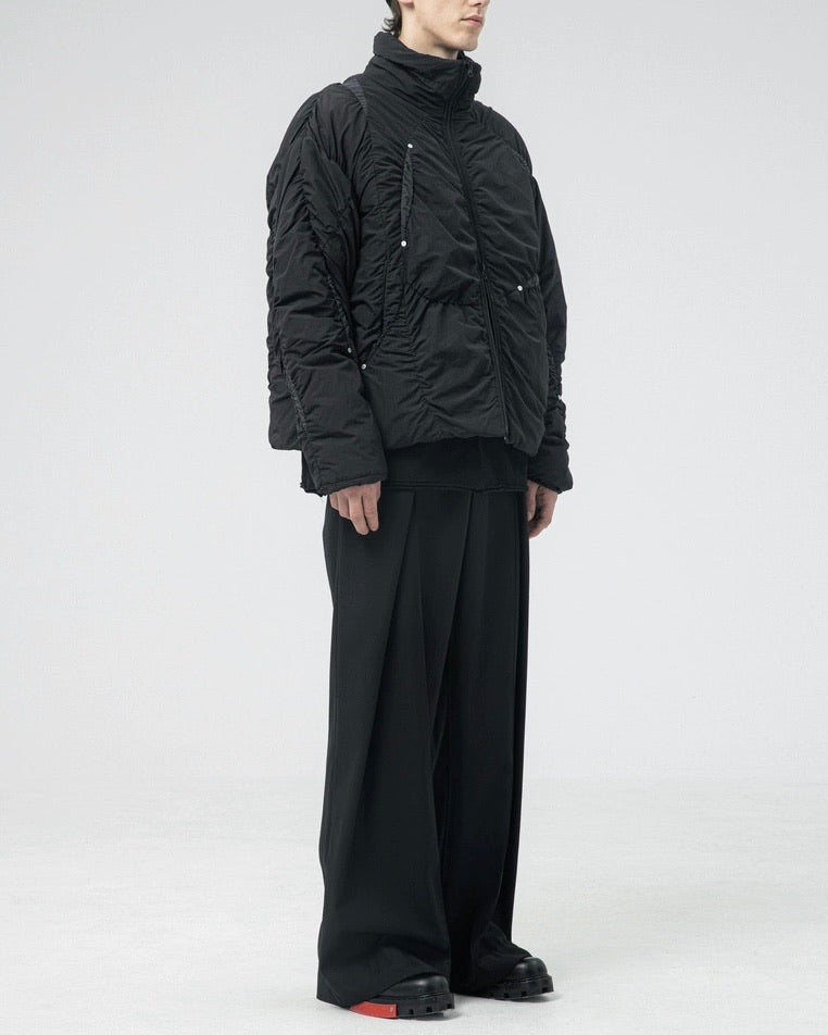 Curved Panel Cotton Coat koku0095