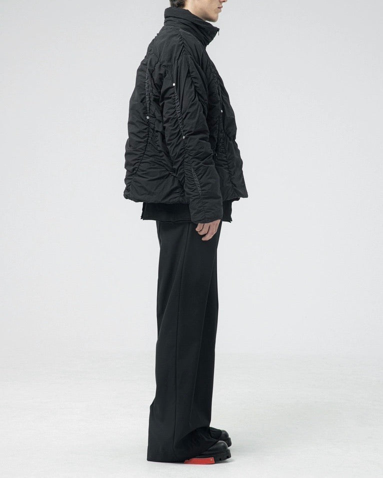 Curved Panel Cotton Coat koku0095