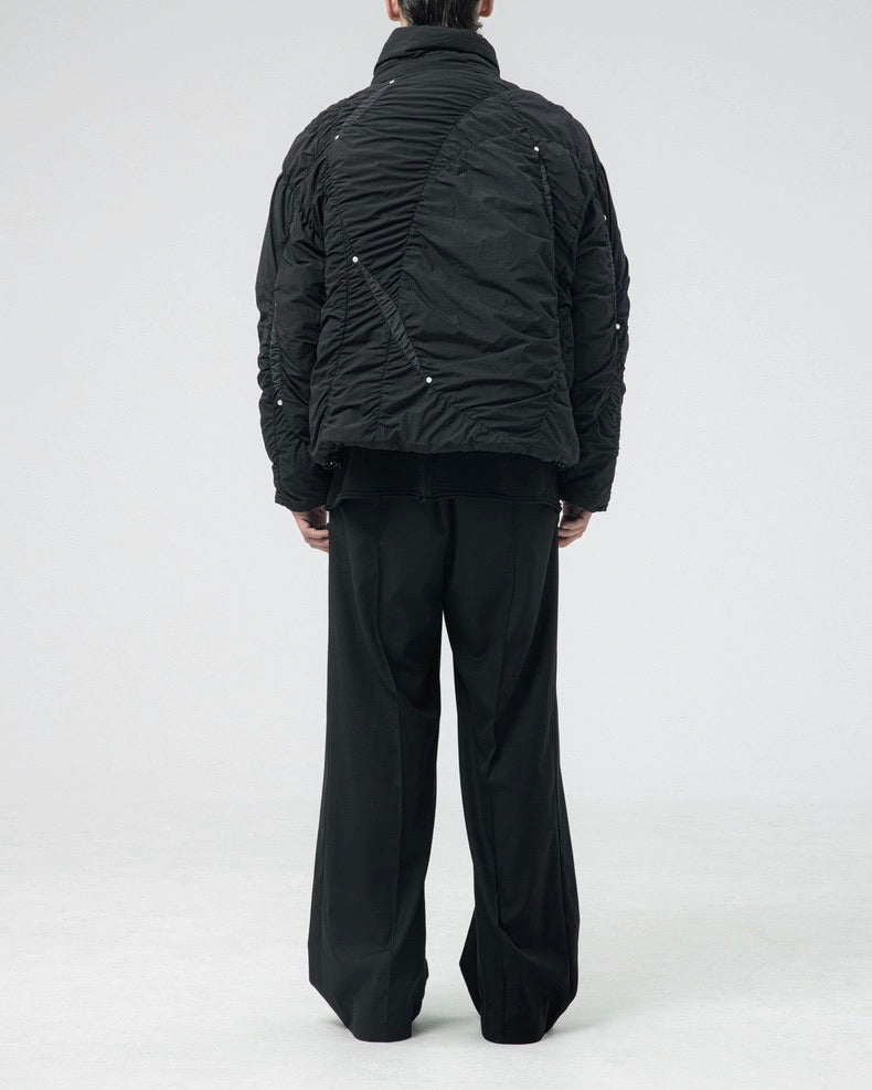 Curved Panel Cotton Coat koku0095